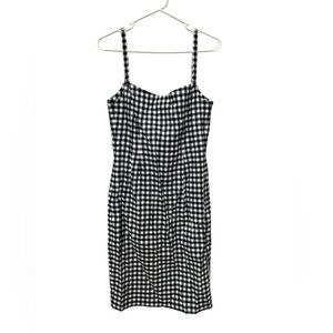 J Crew black gingham dress size 6 NWT